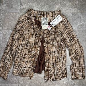 JCPenney Brown Tweed Blazer